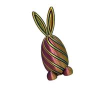 Obotsnoi Multiple Color Twisting Rabbits Easter Eggs Ornament Sustainable Perfect for Easter Gifts and Travel Souvenirs Modern Topological Art Figurine