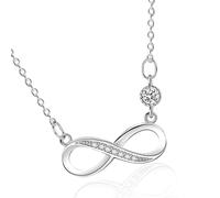 Obotsnoi Nubmer Eight Pendant Necklace Hollow Eight Necklace Metal Texture Fashionable And Trendy Jewelry Suitable For Women