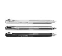 Obotsnoi Of 3 Clicks Gel Pen Smooth Quick Drying 0.5mm Inks Roller Ball Pens Fine Point for Exams Offices School Writing Writing Clicks