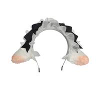 Obotsnoi Plush Lamb Ear Headband Adjustable Elastic Hair Accessory For Women Girls Role Play Unisex Lamb Costume Accessory