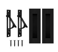Obotsnoi Pocket Door Handles Set Erosion Resistant Strong Mechanism Smooth Operate Quick Fixing for Interior Doors Interior Sliding Accessories