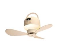 Obotsnoi Portable Hanging Fan USB Rechargeable Battery LED Night Light Remote Control Adjustable For Indoor Outdoor Use Multiple Speed Ceiling Fan For Kitchen Use