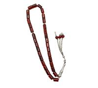 Obotsnoi Prayer with 33 Cylindrical Glass Beads Elegant Design for Religious Devotion and Fashionable Accessory Smooth Beads