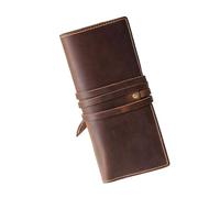 Obotsnoi PU Leather Multipurpose Pencil Bag Stationery Case Featuring Rolls Up Design Writing Tool for Daily Academic Use Pencil Bag Roll Writing Tool