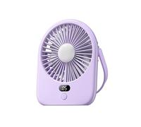 Obotsnoi Quiet Operations Desktop Fan Rechargeable 1200mAh Battery Powered LED Light 5 Speeds Cooling Device For Travel Office Portable Desk Fan With LED Light