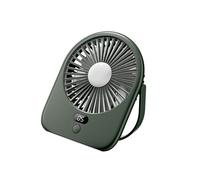 Obotsnoi Quiet Operations Desktop Fan Rechargeable 1200mAh Battery Powered LED Light 5 Speeds Cooling Device For Travel Office Portable Desk Fan With LED Light