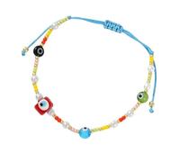 Obotsnoi Retro Evil Eyes Beaded Bracelets Adjustable Wristbands Unique Friend and Family Mystical Symbol Woven Wristband for Women Men Unisex Vintage Family