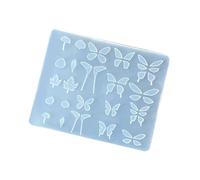 Obotsnoi Reusable Butterfly Nails Stamp Mold Silicone Tool For Manicure Art & Jewelry Crafting Professional Butterfly Nail Charm Molds