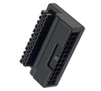 Obotsnoi Right Angled ATX24Pin Power Connector Direction Gender Changer Adapter For Efficient PC Cable Management And Cooling Motherboards Power Extension