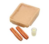 Obotsnoi Simulation Street Food Breakfast Miniatures with Service Tray Soymilk Fried Bread Stick Figurine Doll House Accessories Doll House Furniture