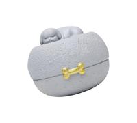 Obotsnoi Sleep Pose Design Pet Urn Box For Ashes And Teeth Furs Keepsakes Resin Memorial Cremation Box For Dog Cats Loss Pet Urn