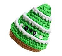 Obotsnoi Soft Acrylic Christmas Tree Hat Knitted Winter Brimless Hat For Women Children Cold Weather Festival Gathering Photo Props Holiday Season Gift