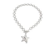 Obotsnoi Stylish Pendant Clavicle Chain Star Charm Necklace Lightweight 45cm Chain for Her Comfortable Everyday Wear Faith Love Symbol Jewelry