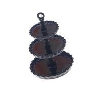Obotsnoi Tiny Cake Stand For Dollhouses Simulation 3 Tiers Metal Design Stable Role Play Essential Dollhouses Cake Tower For Kids