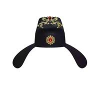 Obotsnoi Traditional Chinese Official Hat Vintage Costume Cap Breathable Nonwoven Fabric Headwear For Historical Event Gathering Flying Fish Cap Festival Costume