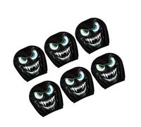 Obotsnoi Upgrades Cartoon Evil Eyes Headrest Covers Strong Kids Friendly Designs Protector For Car Interior Defense Stain Resist Cushions