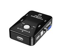 Obotsnoi USB2.0 KVM Switcher 2/4Port 1080P VGA Splitter Box For 2Computer Control Seamlessly Switching For Keyboards KVM