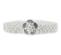 Obotsnoi Versatile Fashion Belt Accessory Exquisite Pearls Waist Belt with Shimmering Rhinestones Elegant Waistband Charm Daily Outfit Upgrade
