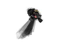 Obotsnoi Victorian Styles Small Top Hat With Industrial Gears Lace Detail And Chain Detail Punk Cosplay Headwear For Event Gear Headwear For Cosplays