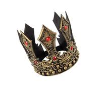 Obotsnoi Vintage King Crowns For Bridal Grooms Wedding Accessories Crownpiece Hairhoop For RolePlaying Event Theme Party Headpiece Cosplay Headpiece