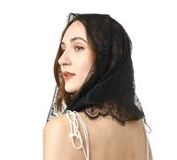 Obotsnoi Vintage Mantilla Veil Mass Muslims Lace Hijab Spanish Headwrap Catholic Chapels Bridal Religious Wedding Traditional Head Cover