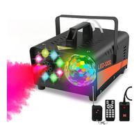 OBOVO Fog Machine with Lights, 1200W Portable Smoke Machine with LEDs, Stage Fog Machines with Wireless and Wired Remote Control for Outdoor Indoor Halloween Decoration, Christmas, Wedding, Party