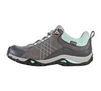 Oboz Women's Sapphire Low B-Dry Waterproof Hiking Shoe, Charcoal/Beach Glass, Wide