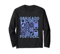 Obrigado Portugal Azulejo Tile Iberian Tilework Lisbon Long Sleeve T-Shirt