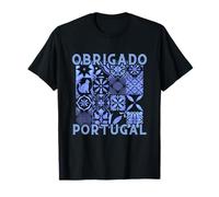 Obrigado Portugal Azulejo Tile Iberian Tilework Lisbon T-Shirt