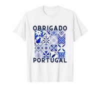 Obrigado Portugal Azulejo Tile Iberian Tilework Lisbon T-Shirt