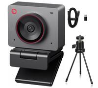 OBSBOT Meet 2 Ultra HD 4K Streaming Webcam, 1080p at 60 FPS, Video Conference Camera with AI Automatic Cropping, USB-C, Dual Noise Reducing Mics, Works with MS_Teams/Zoom- Gray