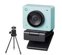 OBSBOT Meet SE 1080P 100FPS Webcam for PC, USB Web Cam with AI Tracking, Microphone, Tripod, Staggered HDR, Beauty Mode, Plug&Play Streaming Camera for Laptop/Desktop, Conferencing Green