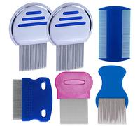 OBSCYON 6Pcs Lice Comb,Double Sided Nit Comb for Head Lice Treatment[including Long Thick Hair], Nit Free Comb for Kids Pets and Adults