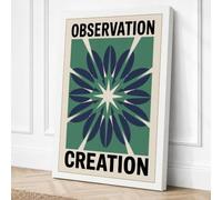 Observation and Creation Canvas Wall Art Print 18x12 Inch (46 x 30 cm)
