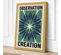 Observation and Creation Canvas Wall Art Print 36x24 Inch (91 x 61 cm)