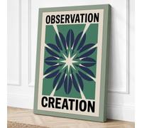 Observation and Creation Canvas Wall Art Print 36x24 Inch (91 x 61 cm)