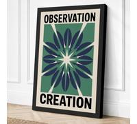 Observation and Creation Canvas Wall Art Print 36x24 Inch (91 x 61 cm)