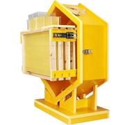 Observation Beehive Starter Kit, Wall Mounted Hexagon Hive with Acrylic Viewing Window, Includes 3 Frames and 6 Honeycomb Trays for Beekeeping Enthusiasts