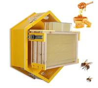 Observation Beehive Starter Kit with Acrylic Viewing Window, Wall-Mounted Hexagon Bee Hive, 3 Frames & 6 Honeycomb Trays, Honey Bee Hive for Indoor, Garden, Educational Beekeeping