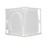 Observation Cage PVC Mesh White Reusable Butterfly Habitat Breeding Incubator Box Lightweight for Butterfly Breeding Greenhouse 16x16x16cm (Reversed U Shaped)