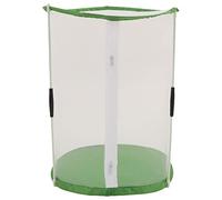 Observation Cage Transparent Mesh Habitat Cylindrical Bracket Easy Installation Portable for Butterflies Ornamental Plants White Green 12.4x12.4x15.7in