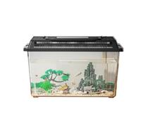 Observation Carrier - Small Animal Holding Case, Clear Acrylic Storage Box Airflow Slots Secure Closure Ergonomic Grip Compact Stackable Structure Stress Reducing Visibility