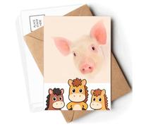 Observation Pig Ears Eyes Postcards Envelopes Cards Mailing Year Horse