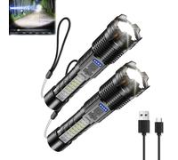 Observatioy White Laser Flashlight - Rechargeable Outdoor Lighting With COB Warning Side Work Light for Camping (2)