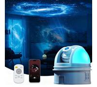 Observatory Planetarium Galaxy Projector with 12 Discs, 5K HD Star Projector Lens,Voice Commentary & White Noise Star Projectors LED Night Light with Timer Remote Control for Kids Adults Bedroom Decor