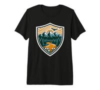 Observe Flying Eagles Above the Remote Pine Tree Forests Premium T-Shirt