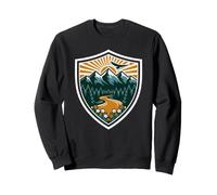 Observe flying eagles above the remote pine tree forests Sweatshirt
