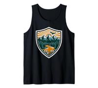 Observe Flying Eagles Above the Remote Pine Tree Forests Tank Top