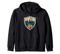 Observe flying eagles above the remote pine tree forests Zip Hoodie