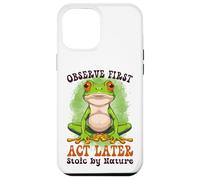 Observer First Act Later Stoic Frog Lovers Spring Artwork Case for iPhone 12 Pro Max
